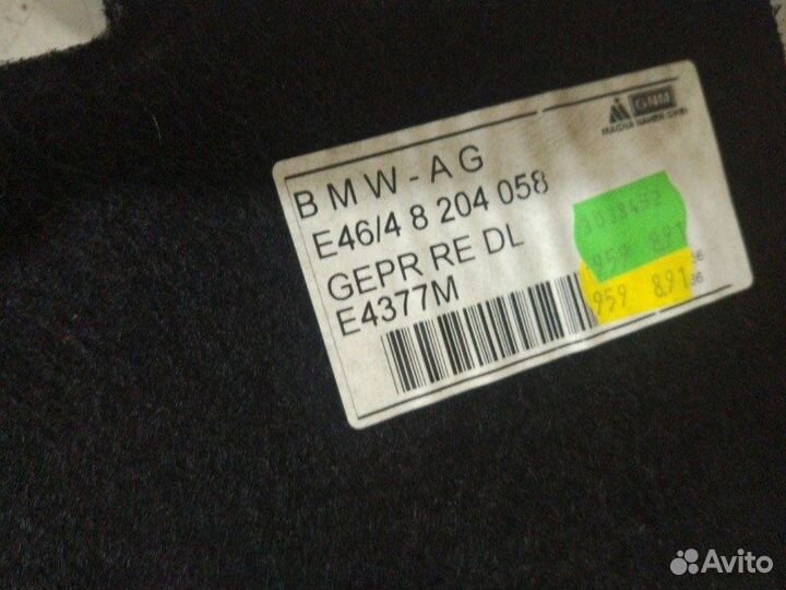 Обшивка багажника правая Bmw 320I E46 M54 2001