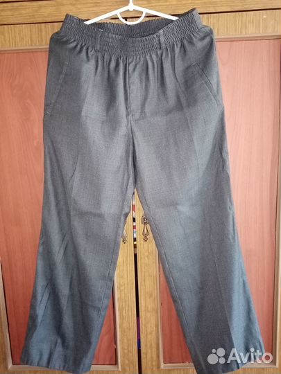 Брюки школьные на полного мальчика 152
