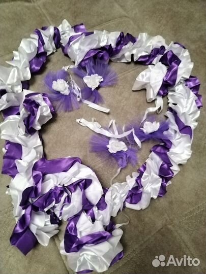 Лента на машину свадебная