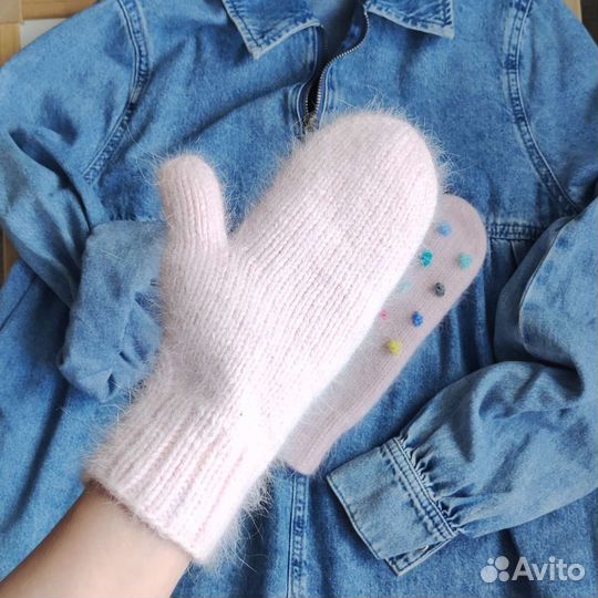 Вязаные варежки