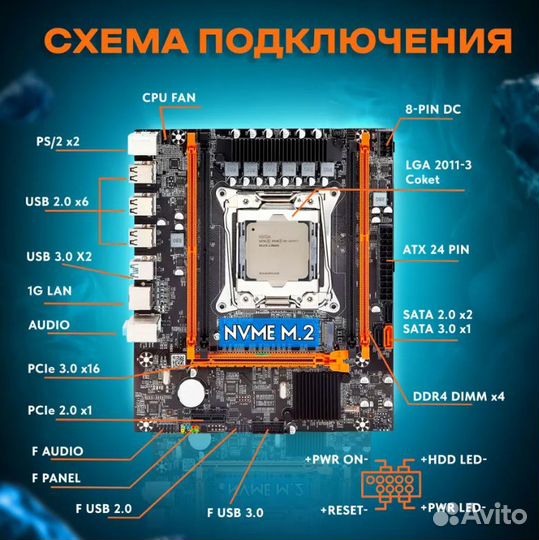 Игровой набор MicroBT X99 + E5 2670 V3 16GB