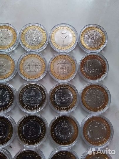 Монеты 10 руб. Набор 25 шт. Из мешка. UNC