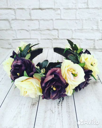 Ободок с цветами