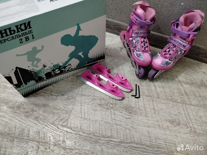 Коньки ролики 2 в 1