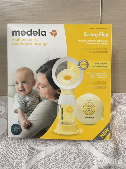 Молокоотсос medela swing flex электрический
