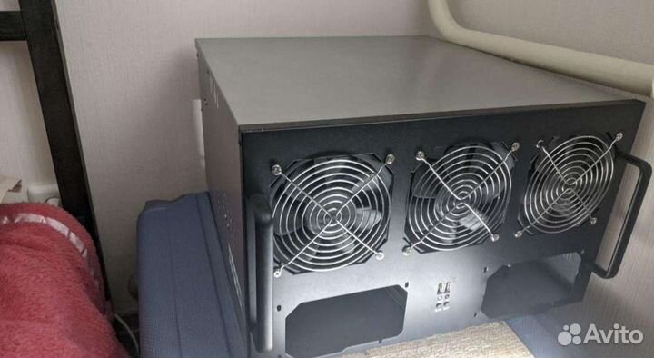 Корпус для майнинга ExeGate Pro 6-470 без бп, 2*U