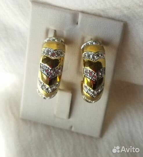 Серьги с кристалами swarovski