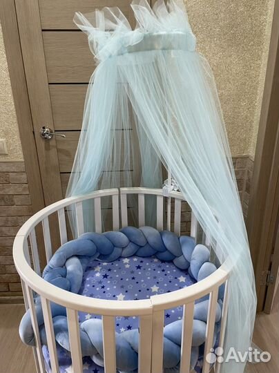 Детская кроватка трансформер с маятником