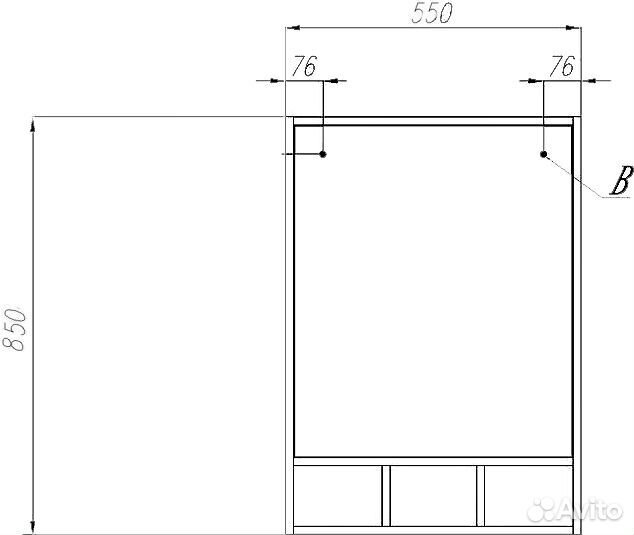 Зеркальный шкаф aquaton (Акватон) 1a173202yoav0 Б