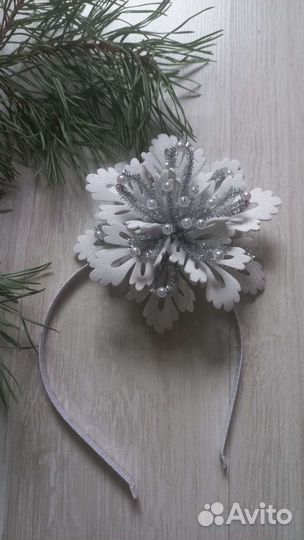 Ободок Снежинка Корона Диадема