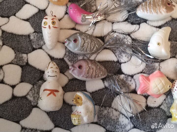 Игрушки пенопласт елочные СССР цены разные