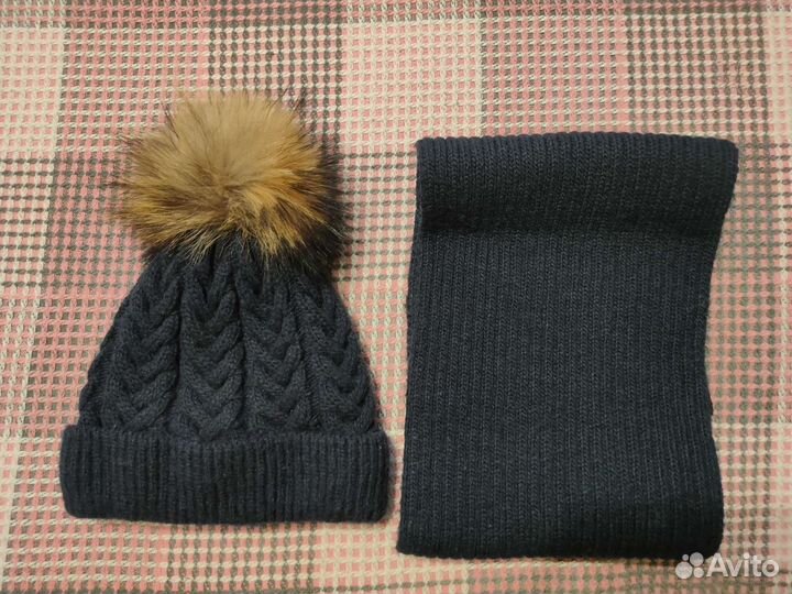 Комплект шапка и снуд для девочки