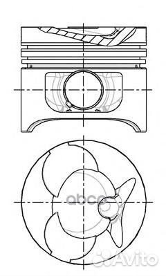 87-743107-10 Поршень MB sprinter OM601/OM602/OM