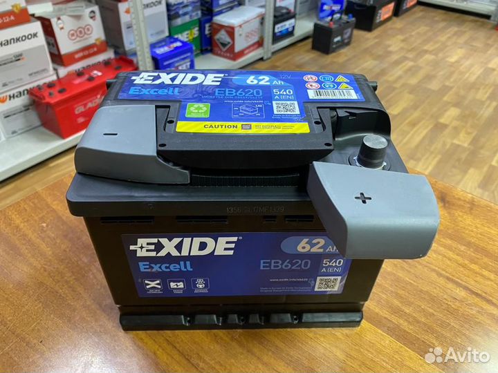 Аккумулятор Exide 62 Ач на Peugeot Citroen Skoda