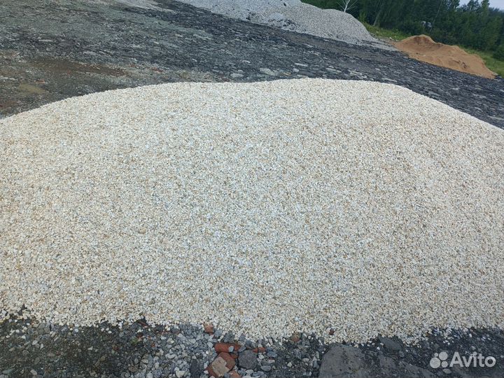 Крошка, щебень мраморный белый
