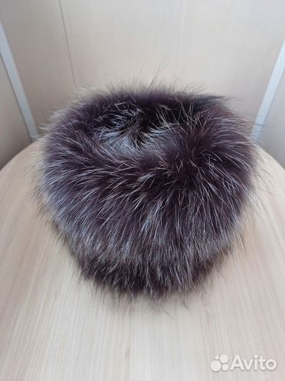 Шапка меховая женская чернобурка
