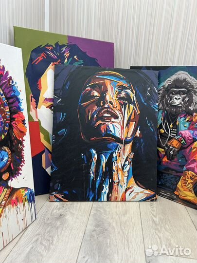 Готовые картины по номерам на подрамнике