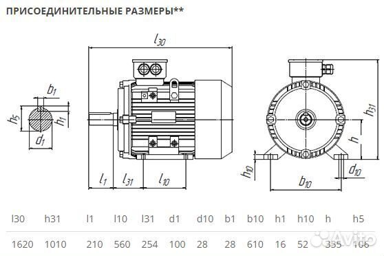 Электродвигатель аир 355мlв6 (315кВт-1000об) новый