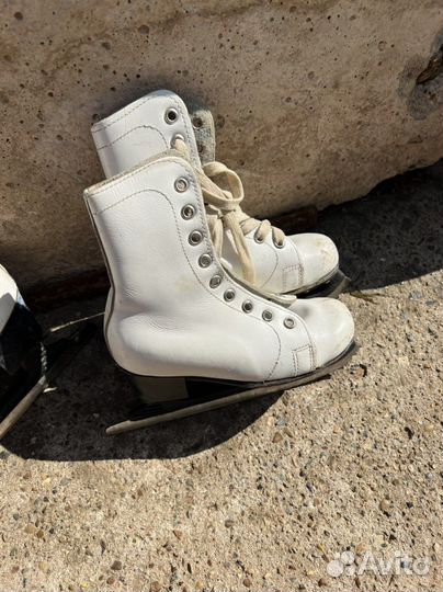 Коньки детские фигурные Натуральная кожа