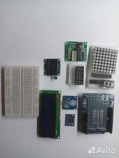 Arduino uno + мини набор плат и дисплеев