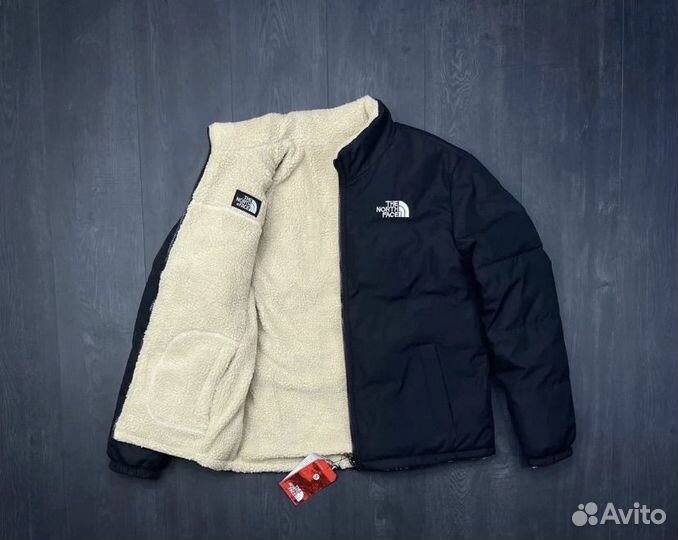 Куртка the north face барашек двусторонняя