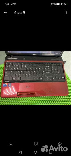 Быстрый ноутбук Toshiba L655, красный. Доставка