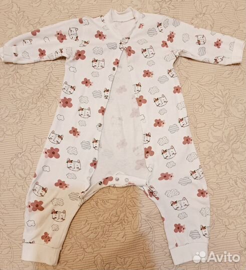 Нательный комбинезон / слип для девочки, размер 86