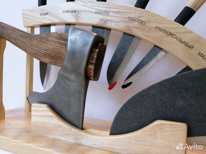 Подставка под ножи ясень