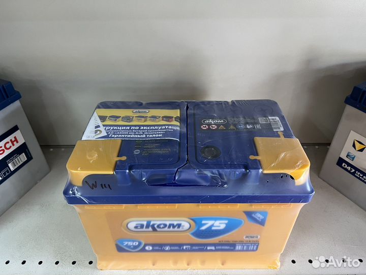 Аккумулятор Аком 75 ач 750 а(EN)