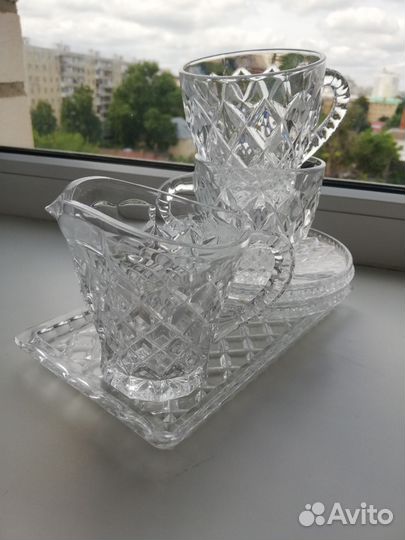 Чайный/кофейный хрустальный набор