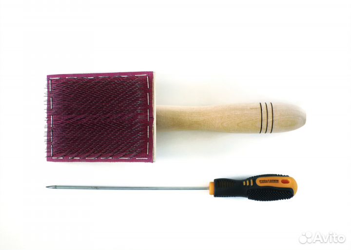 Ручной барабанный кардер 12 см