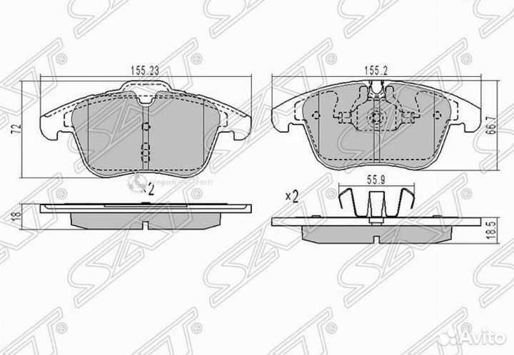Колодки передние Citroen C5 Peugeot 508 ST425424