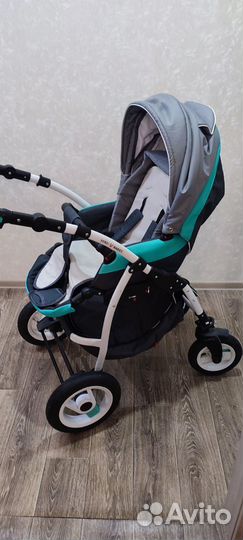 Коляска детская optima 2 в1 verdi бирюзовый