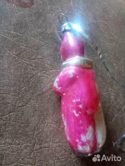 Клоун с дудочкой елочная игрушка редкая