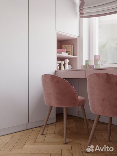 Рабочая зона доя девочки / Мебель в детскую