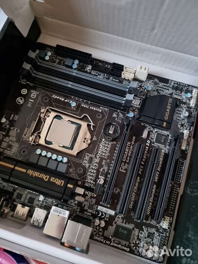 Мат. плата giga b85m-d3h процессором i3-4330