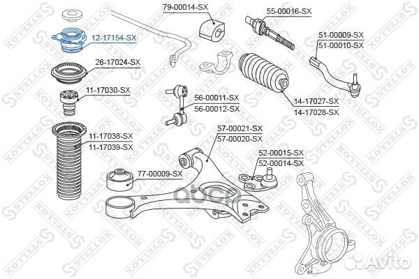 12-17154-SX опора амортизатора переднего Honda