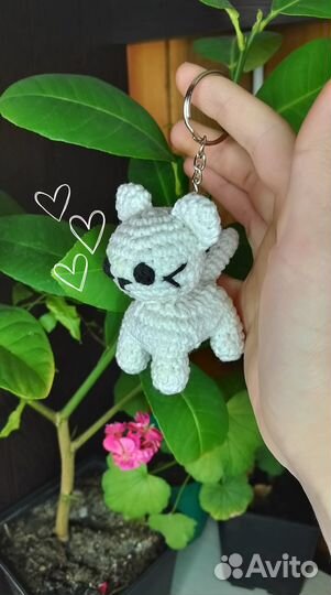Вязанные брелки, игрушки, сувенир, подарок