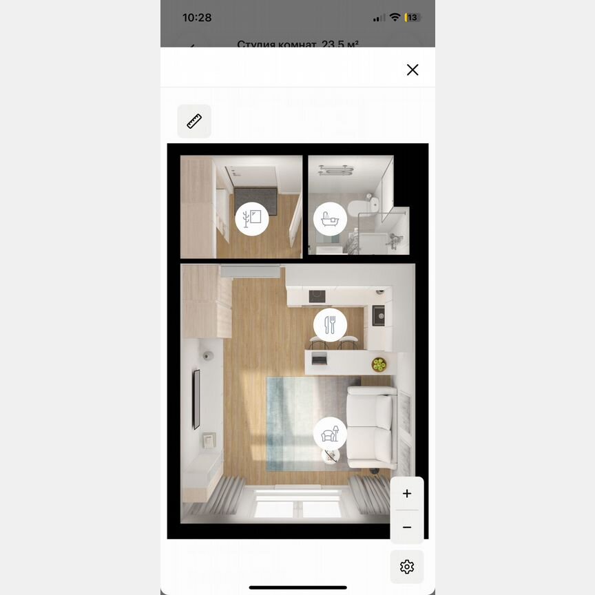 Квартира-студия, 23,5 м², 3/25 эт.