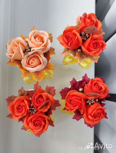 Букеты из мыльных роз