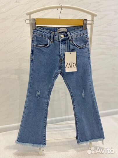 Джинсы-клёш для девочки zara kids