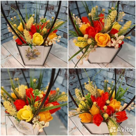 Букеты из мыльных цветов