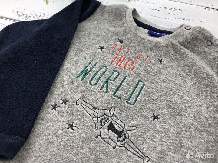 Кофта велюровая для мальчика 80 86 Lupilu