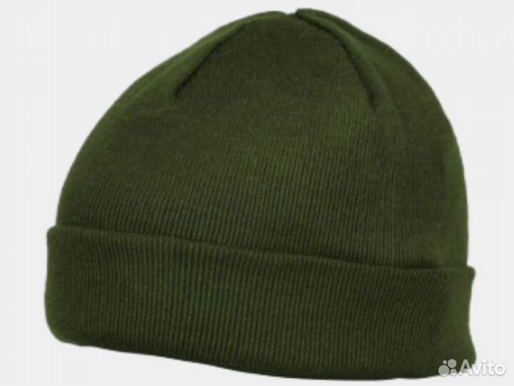 Шапка олива трикотаж/флис