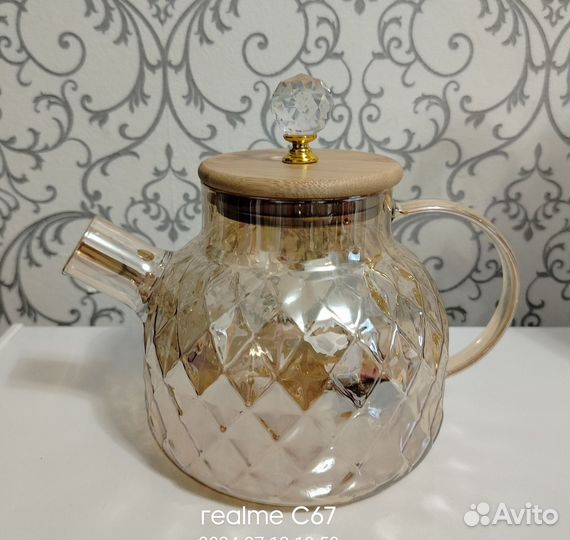 Чайник заварочный с сеточкой с подогревом