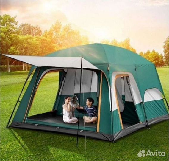 Палатка 10 местная с тамбуром новая