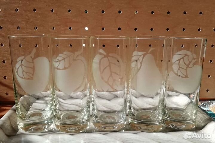 Стаканы для коктейля, воды, сока (винтаж)