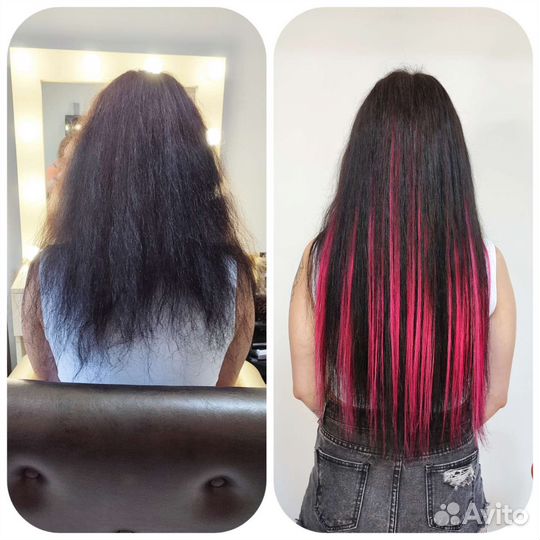 Наращивание волос, коррекция, косы, афрокудри