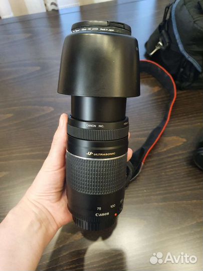 Зеркальный фотоаппарат canon eos 1100d + 2объект