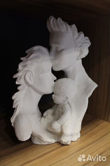 Статуэтка семья,ручная работа